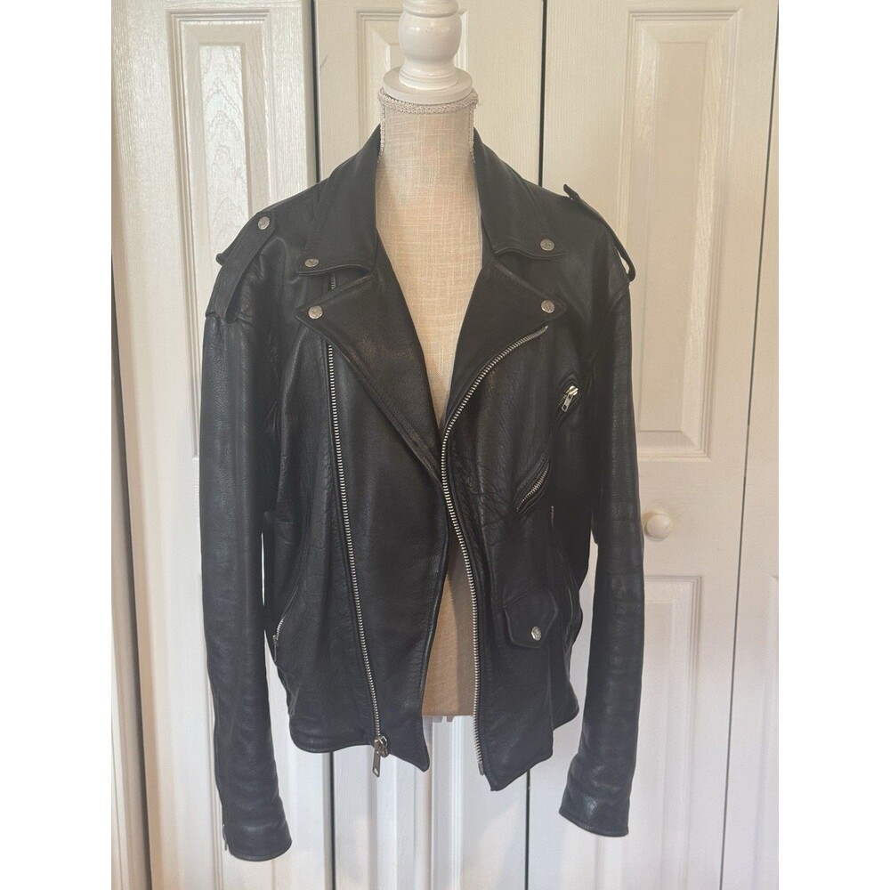 Vintage Vanguard Leather of American Legend Distressed Leather Jacket 90's sz 42